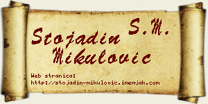 Stojadin Mikulović vizit kartica